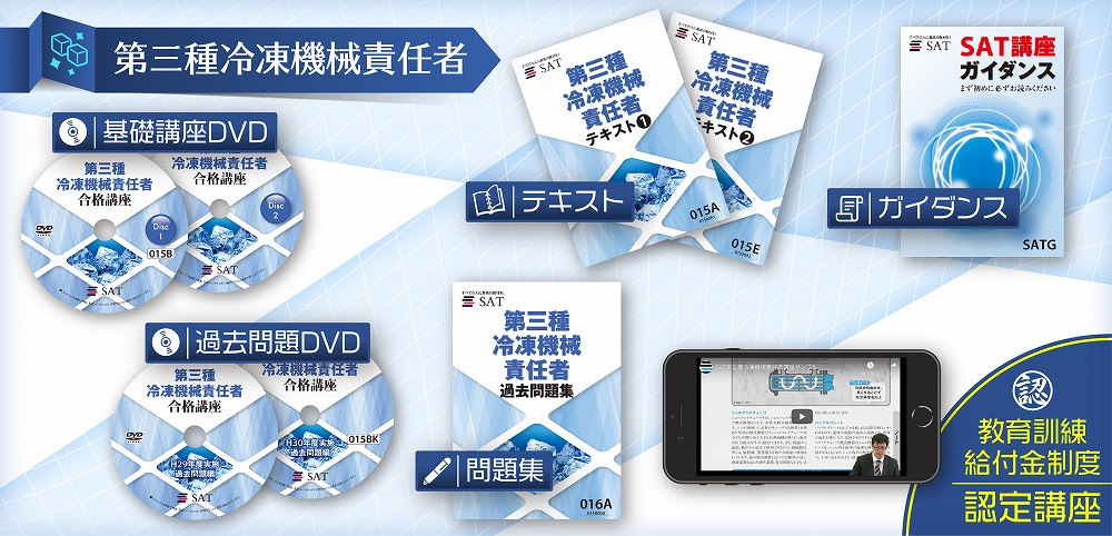 弊社自慢の教材を是非ご利用ください。フルカラーテキスト、講義動画DVD、5年分の過去問題、最新のEラーニングシステム。